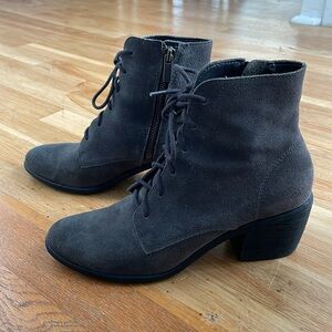 Grey Suede Booties